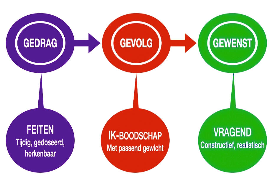 Feedback geven, de 3 G's